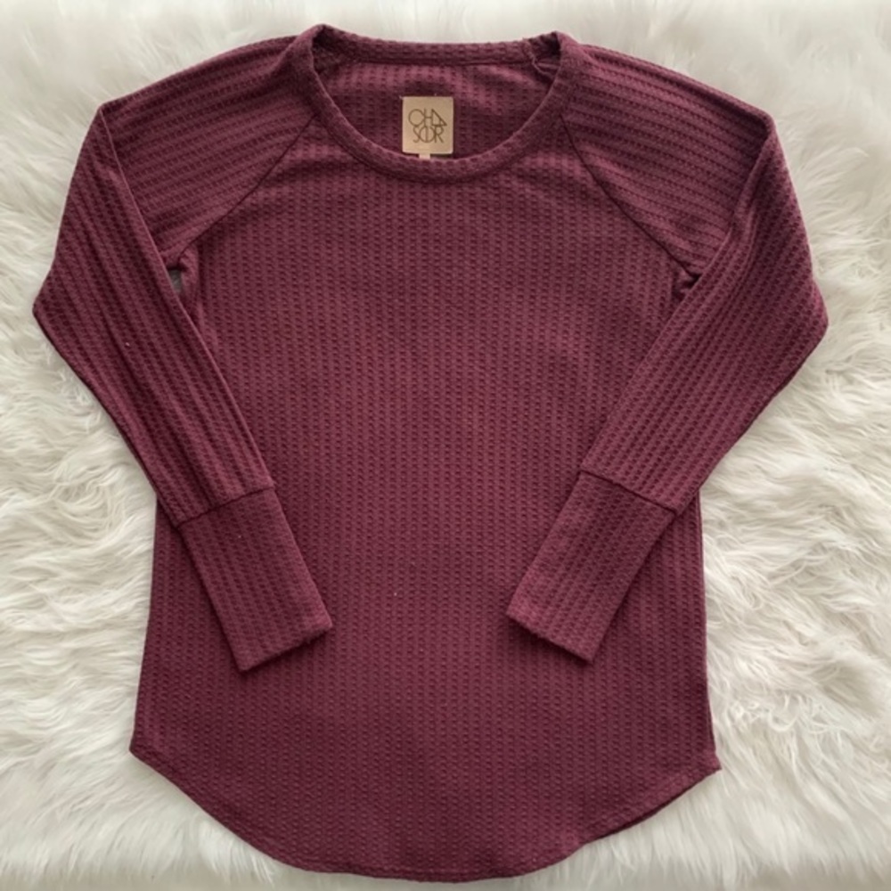 Red chaser waffle shirt in size small